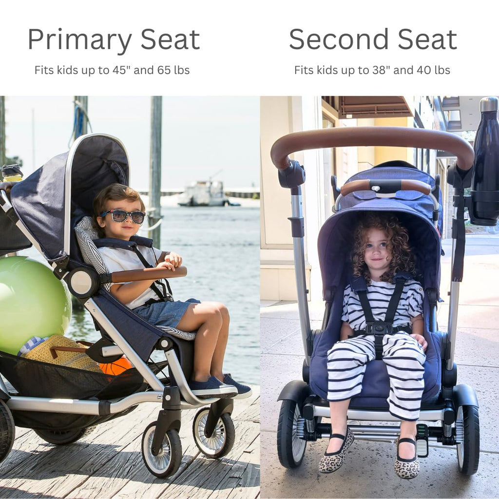 Black Double Stroller D133