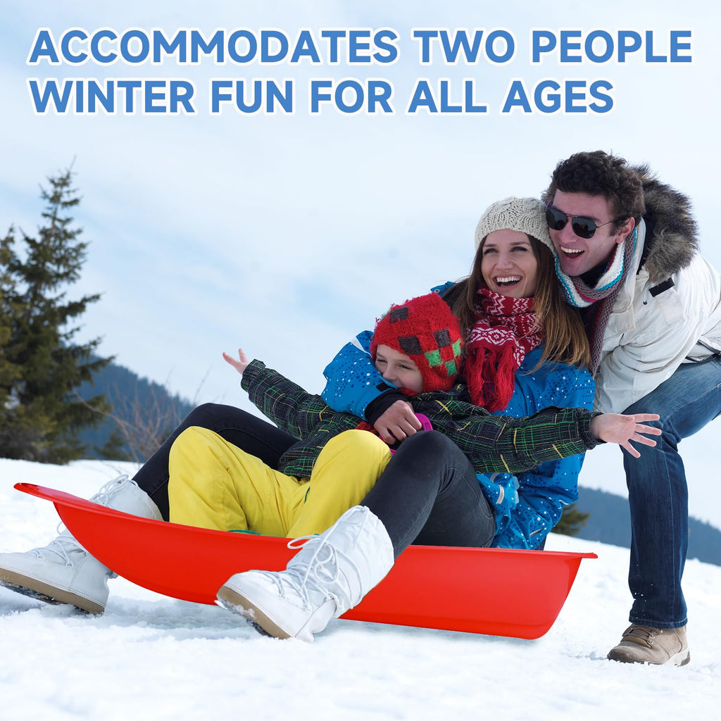 35 inch Plastic Snow Sled with Leash E467189
