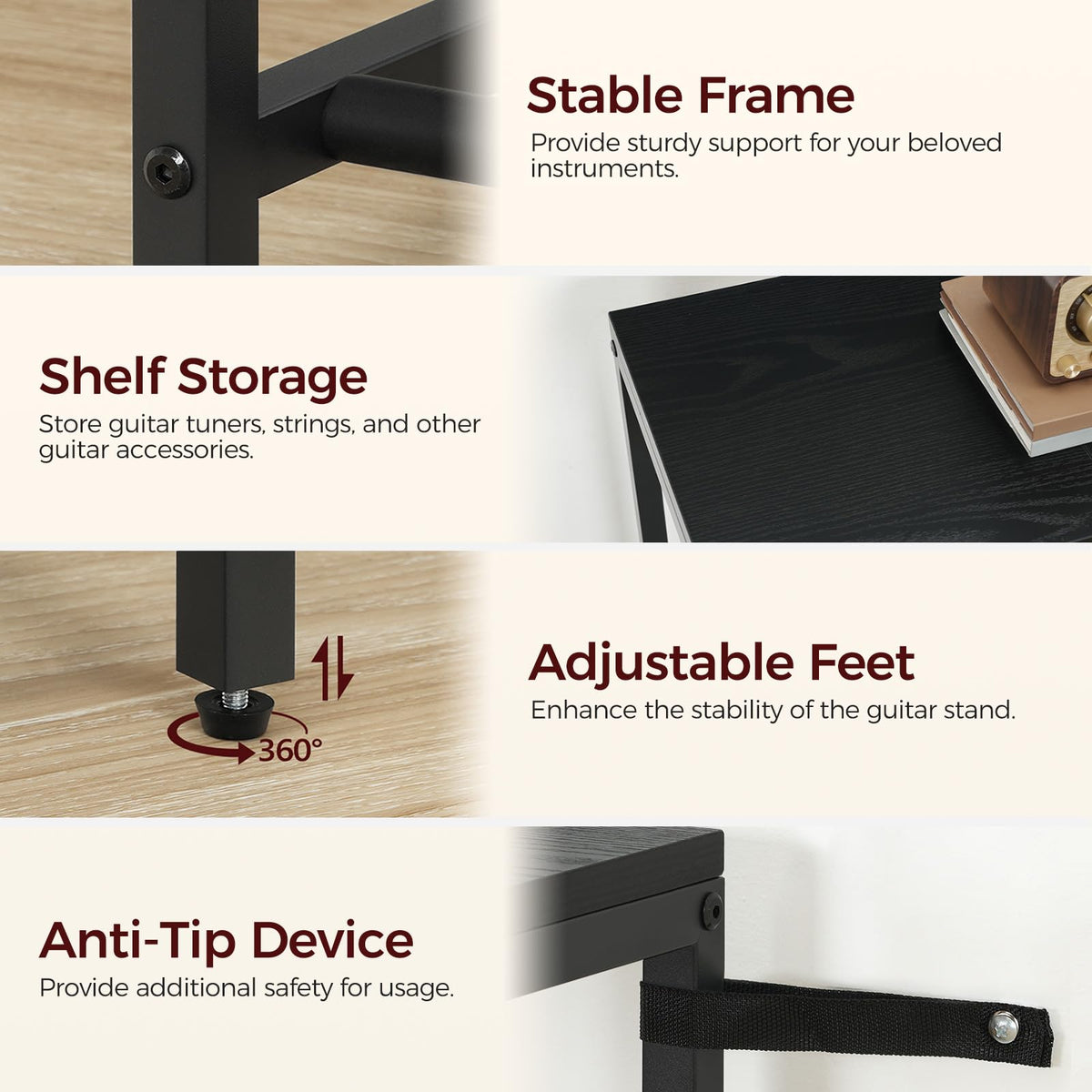 Guitar Stand, Multi-Guitar Rack, AMP Stand, Record Rack D640218