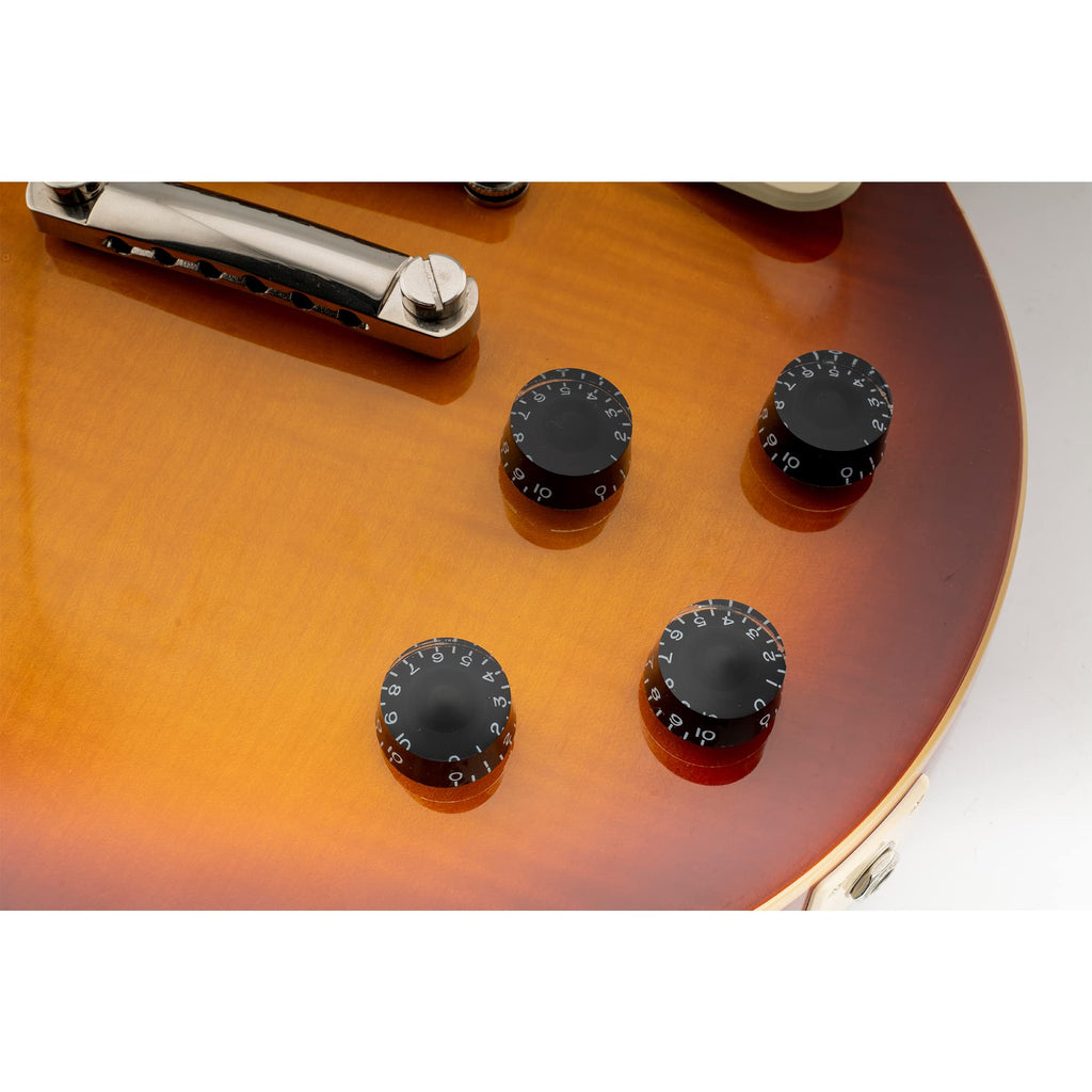 Black 4Pcs Guitar Knobs F704