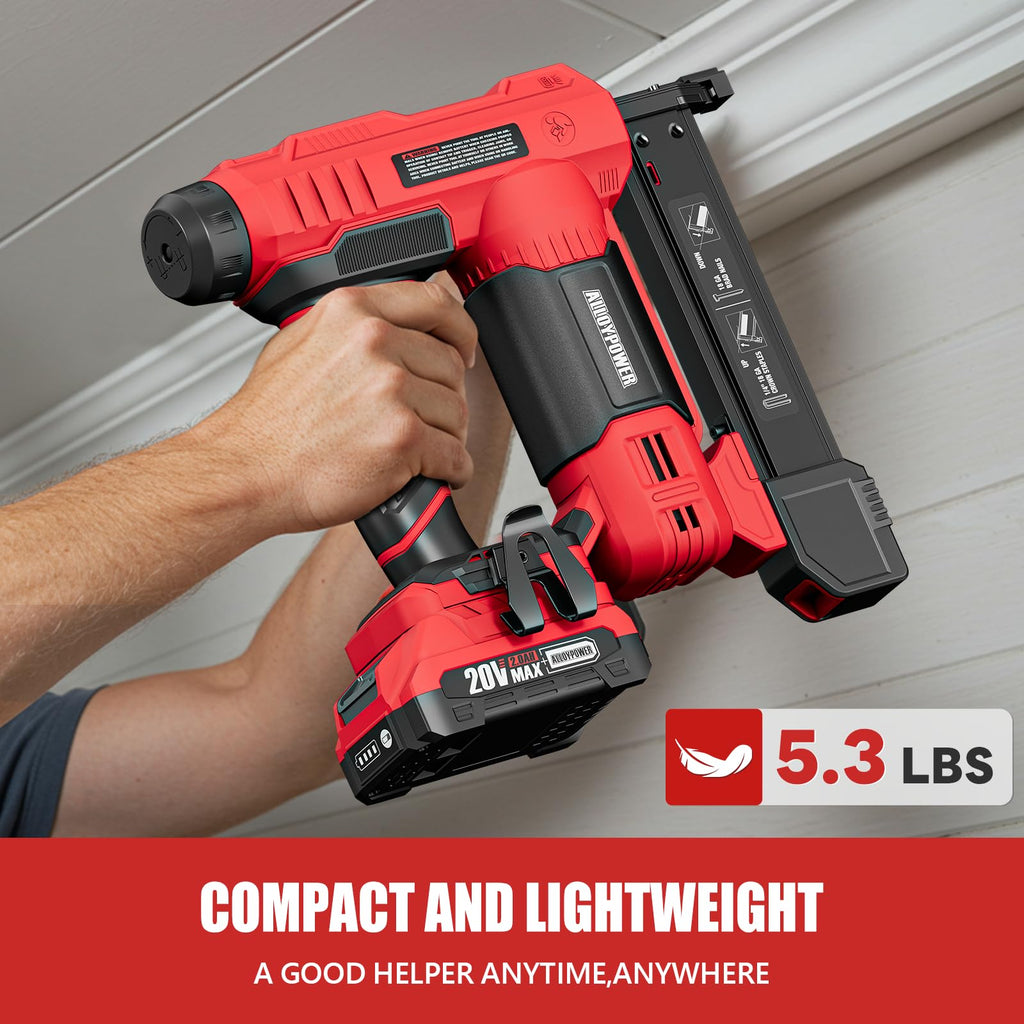 2 in 1 Cordless Brad Nailer/Electric Stapler with Battery and Charger T97385