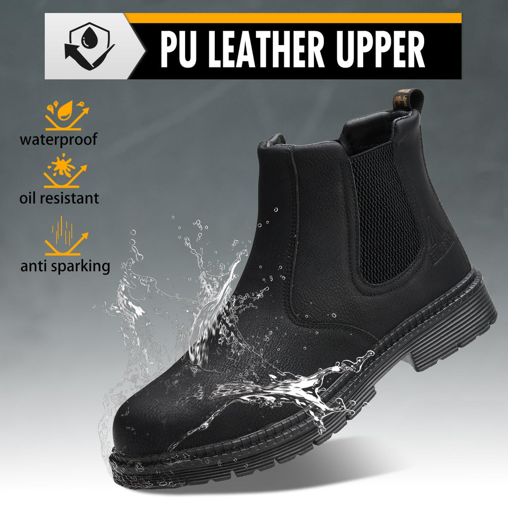 Slip On Steel Toe Work Boots X417421