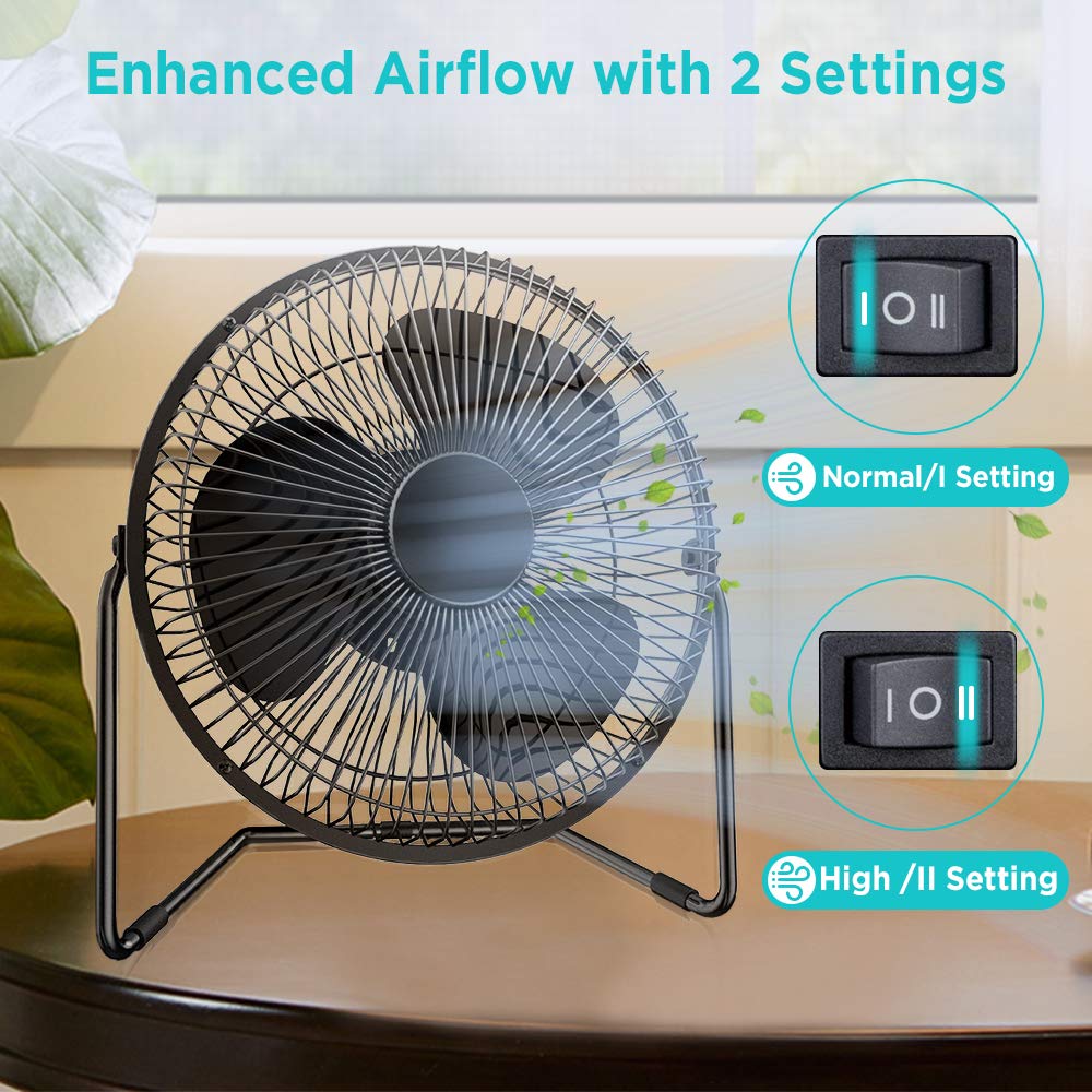 9 Inch USB Powered Desk Fan with Metal Frame N4746
