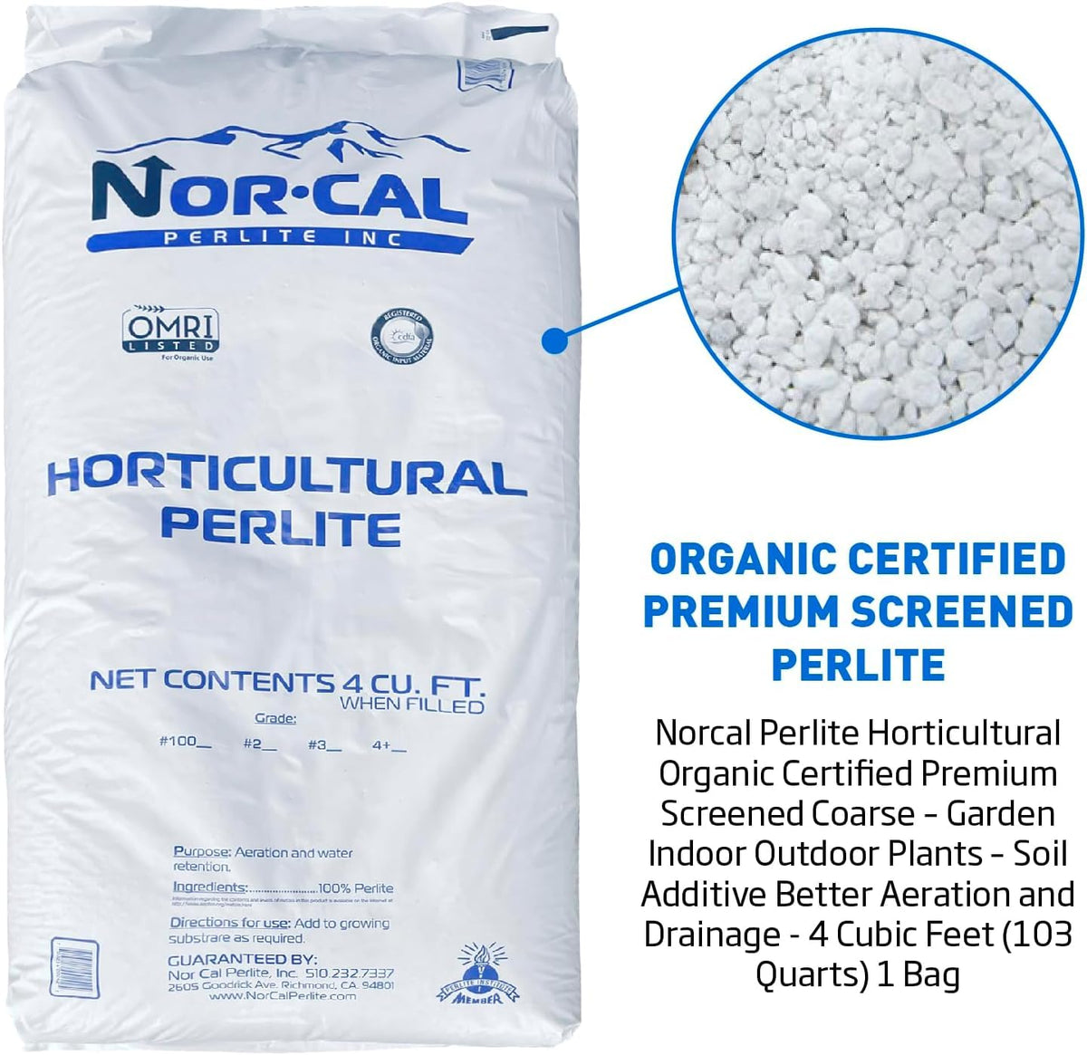 Perlite Horticultural Medium Grade Soil Additive 4 Cubic Feet 1 Bag T158911