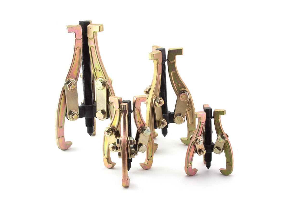 3 Jaw Gear Puller Set 4pc Heavy Duty Heat Treated Y79613