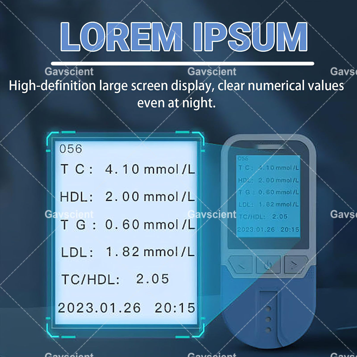 5 in 1 Lipid Test Meter Cholesterol Monitor Kit with 25 Strips R63346