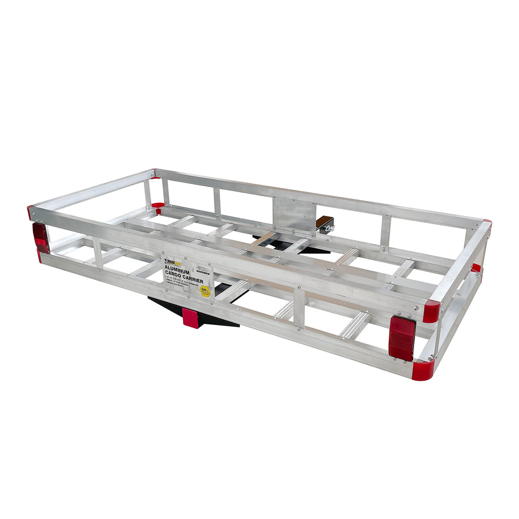 Aluminum Hitch Cargo Carrier with High Side Rails O51103