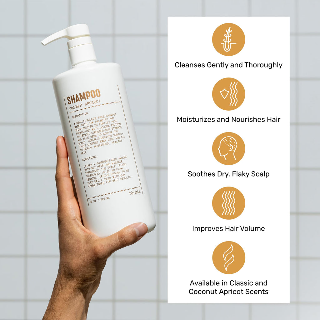 Shampoo and Conditioner Bundle Coconut Apricot 32 oz W709367