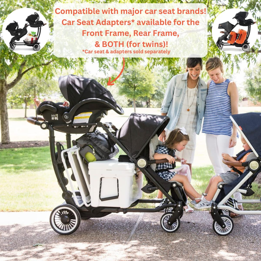 Black Double Stroller D133