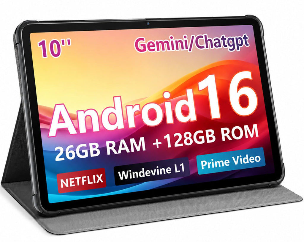 Android Tablet 10 inch, 26GB RAM 128GB ROM 7000 mAh Black H875