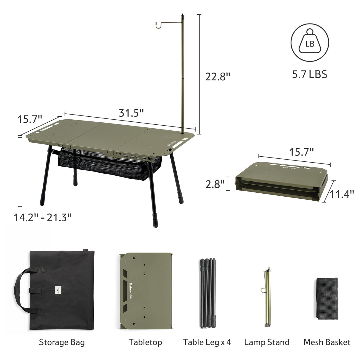 Adjustable Height Camping Table B522322