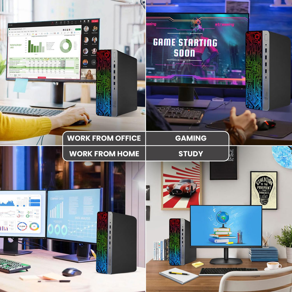 Intel Core i5 16GB DDR4 1TB SSD GT 1030 Gaming Desktop PC with 24 Inch Monitor E672355