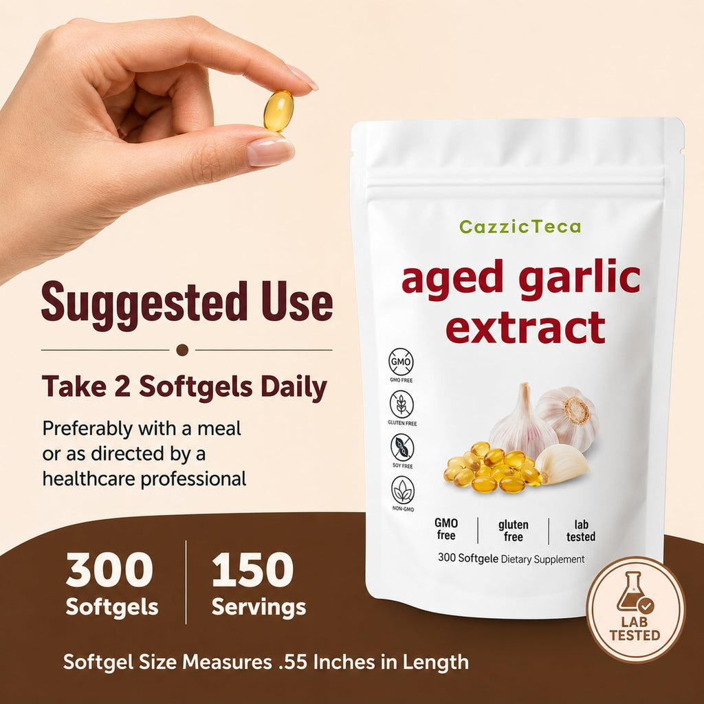 Odorless Organic Garlic Extract 7500mg 300 Softgels A670469