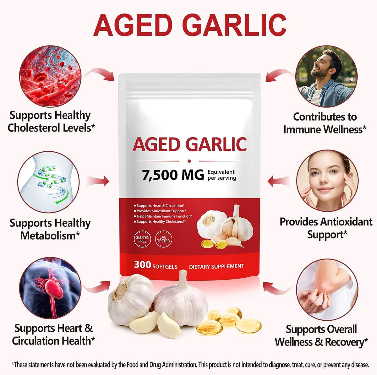 Aged Garlic Extract Capsules 7,500mg E942