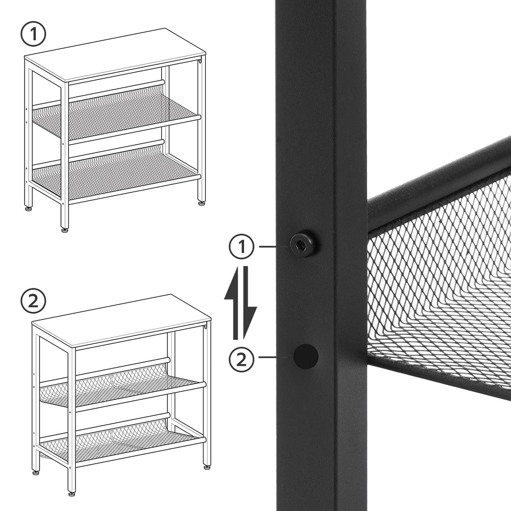 3-Tier Narrow End Table with Adjustable Shelves W41396