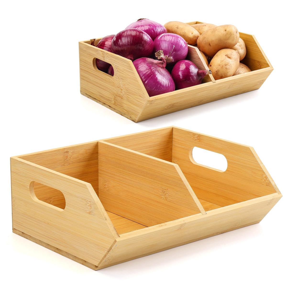 2 Set Bamboo Storage Bins A61556