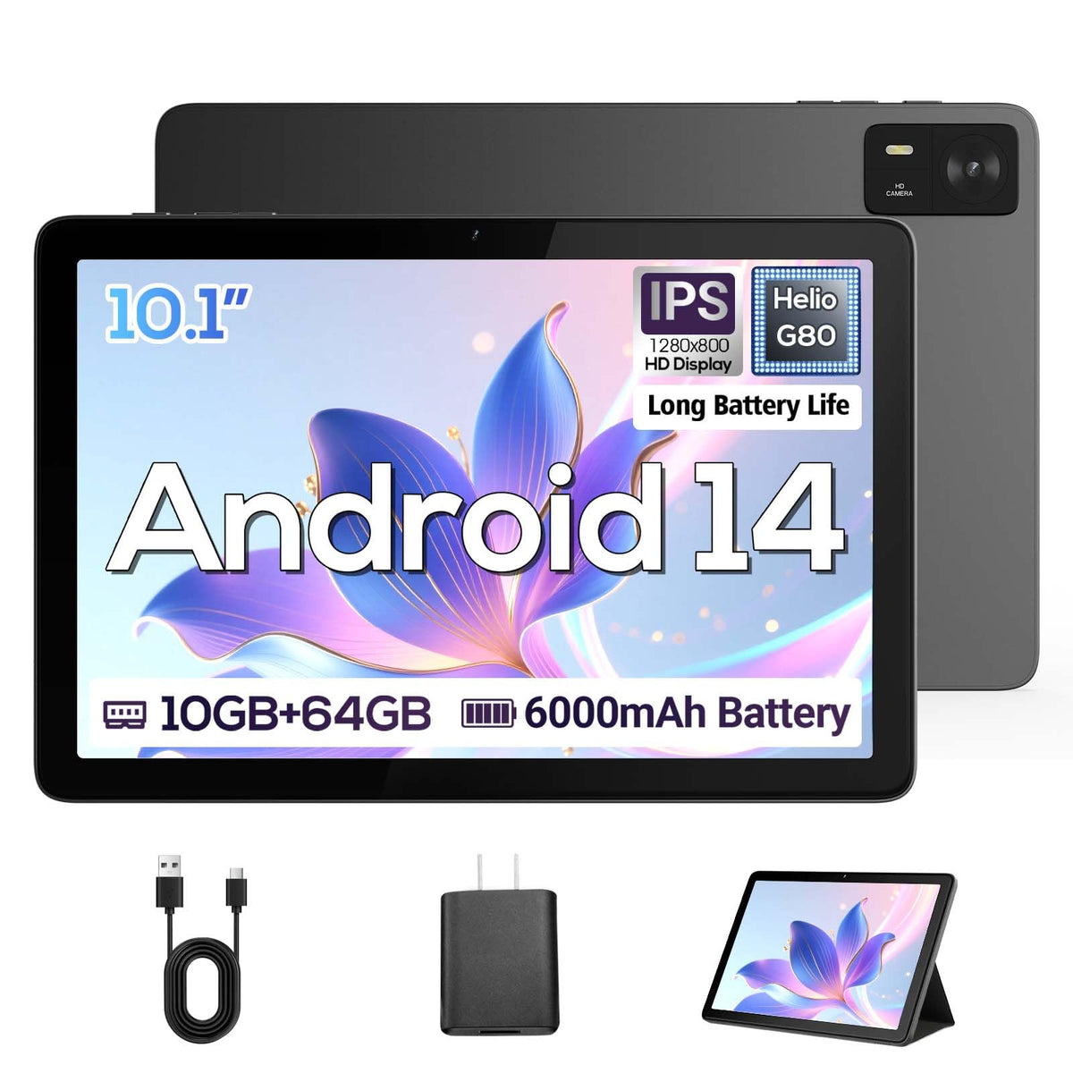10.1" Android Tablet with Octa-core Processor 10GB RAM 64 GB ROM M559