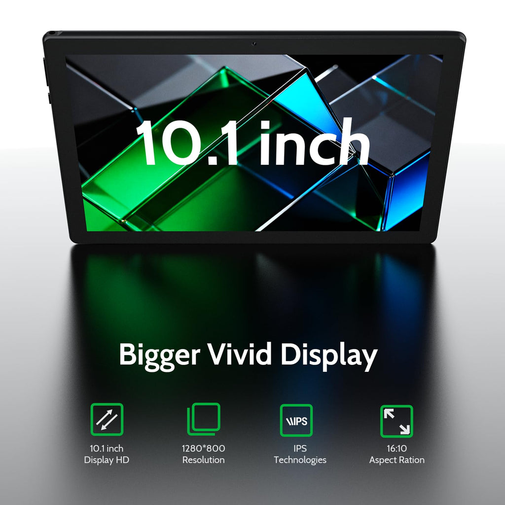 Black 10.1" Android Tablet with 6GB RAM 64GB ROM Z9647