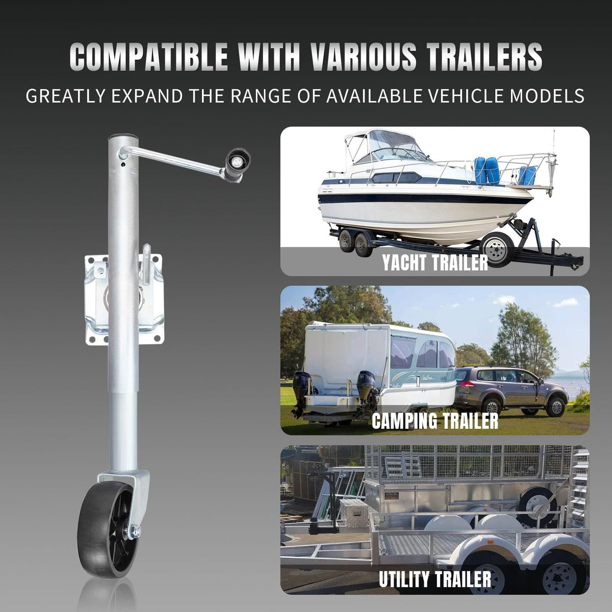 1000 lbs Trailer Jack with Wheel C437