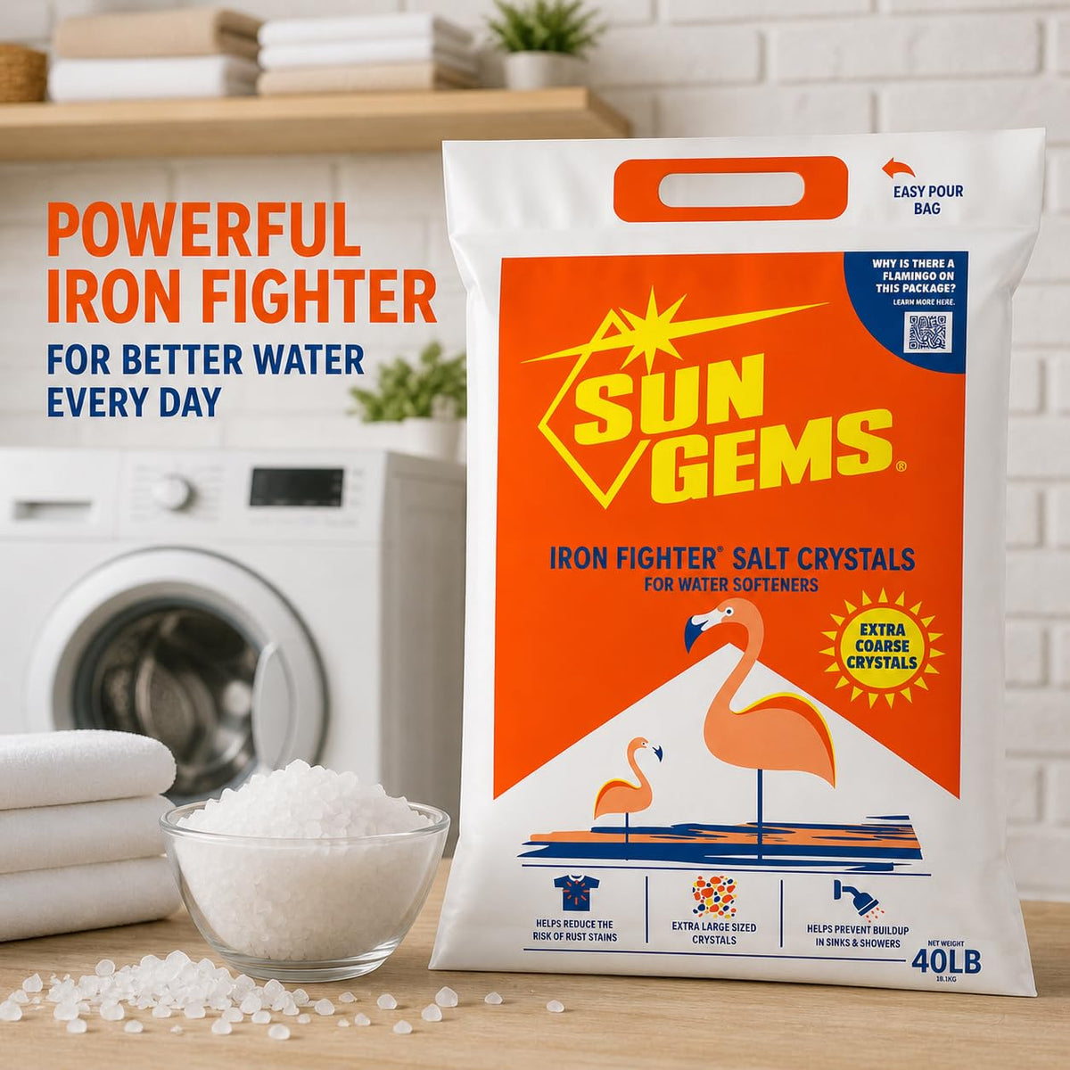 Water Softener Salt Crystals 40 lb 2 Pack T843736