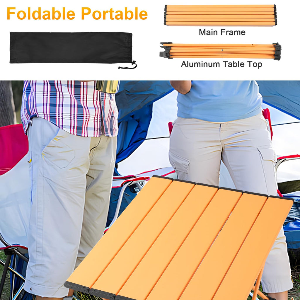 Portable Folding Camping Table Aluminum Top O915920