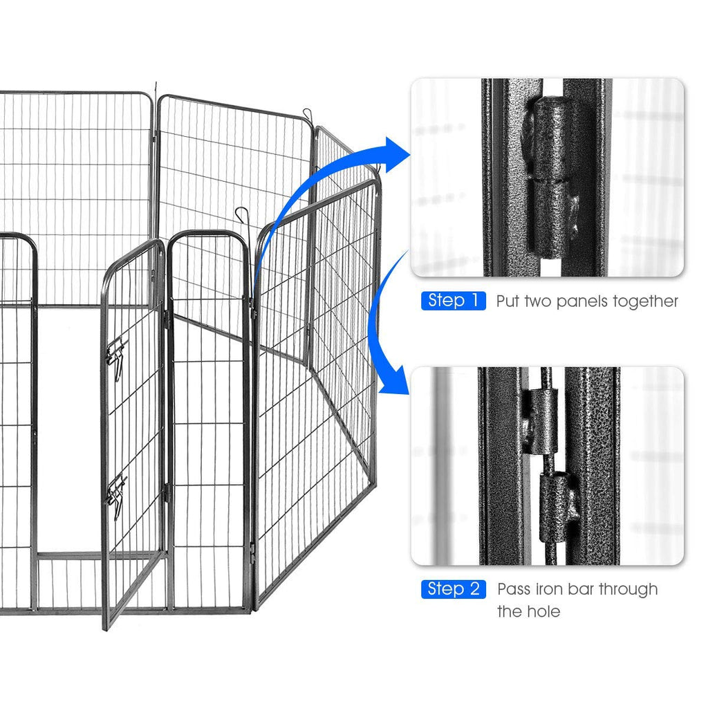 16 Panel Metal Pet Playpen with Door P19574