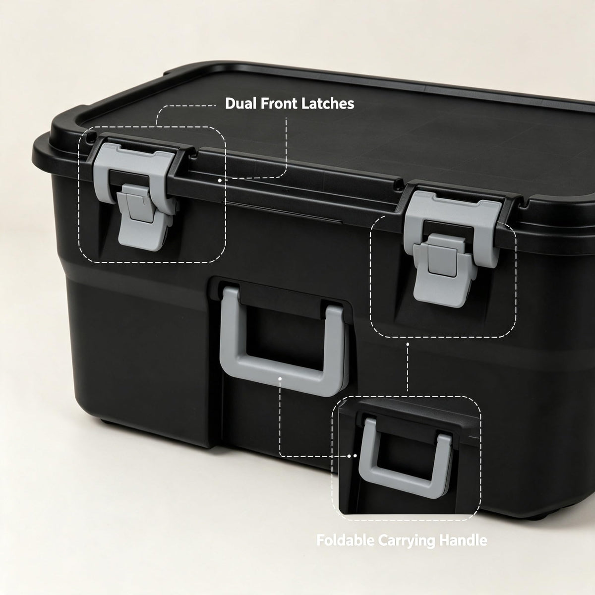 22 Gallon Lockable Wheeled Plastic Storage Trunk T191