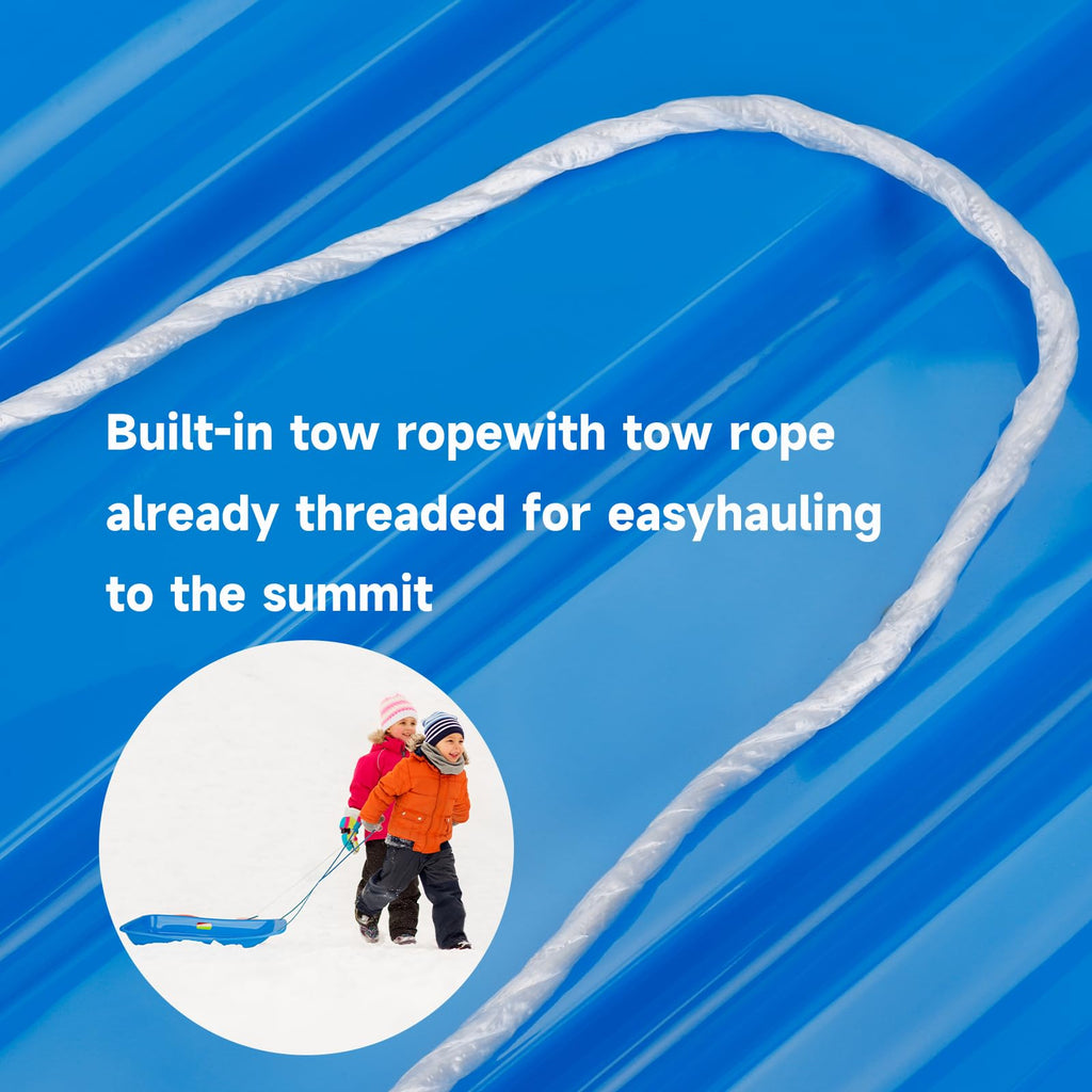 35 inch Plastic Snow Sled with Leash E467189