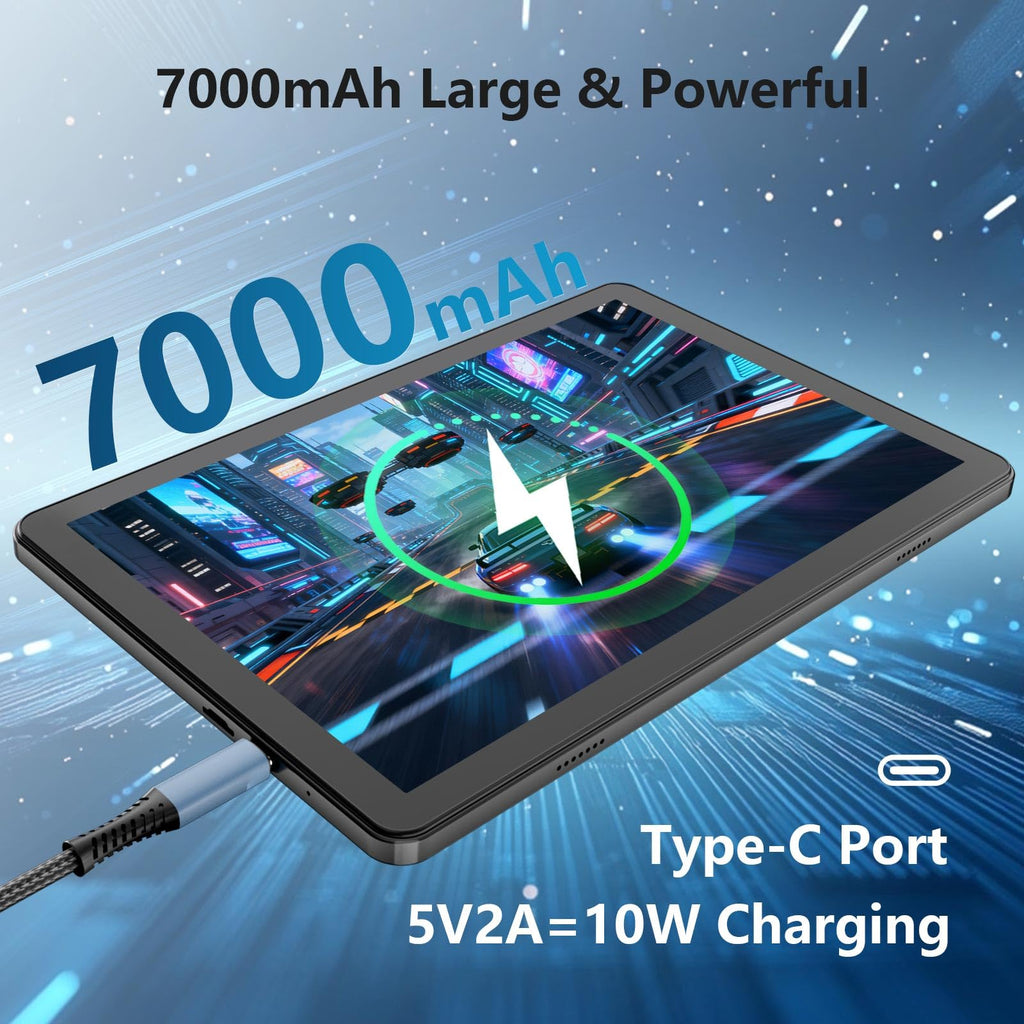 Android Tablet 10 inch, 26GB RAM 128GB ROM 7000 mAh Black H875