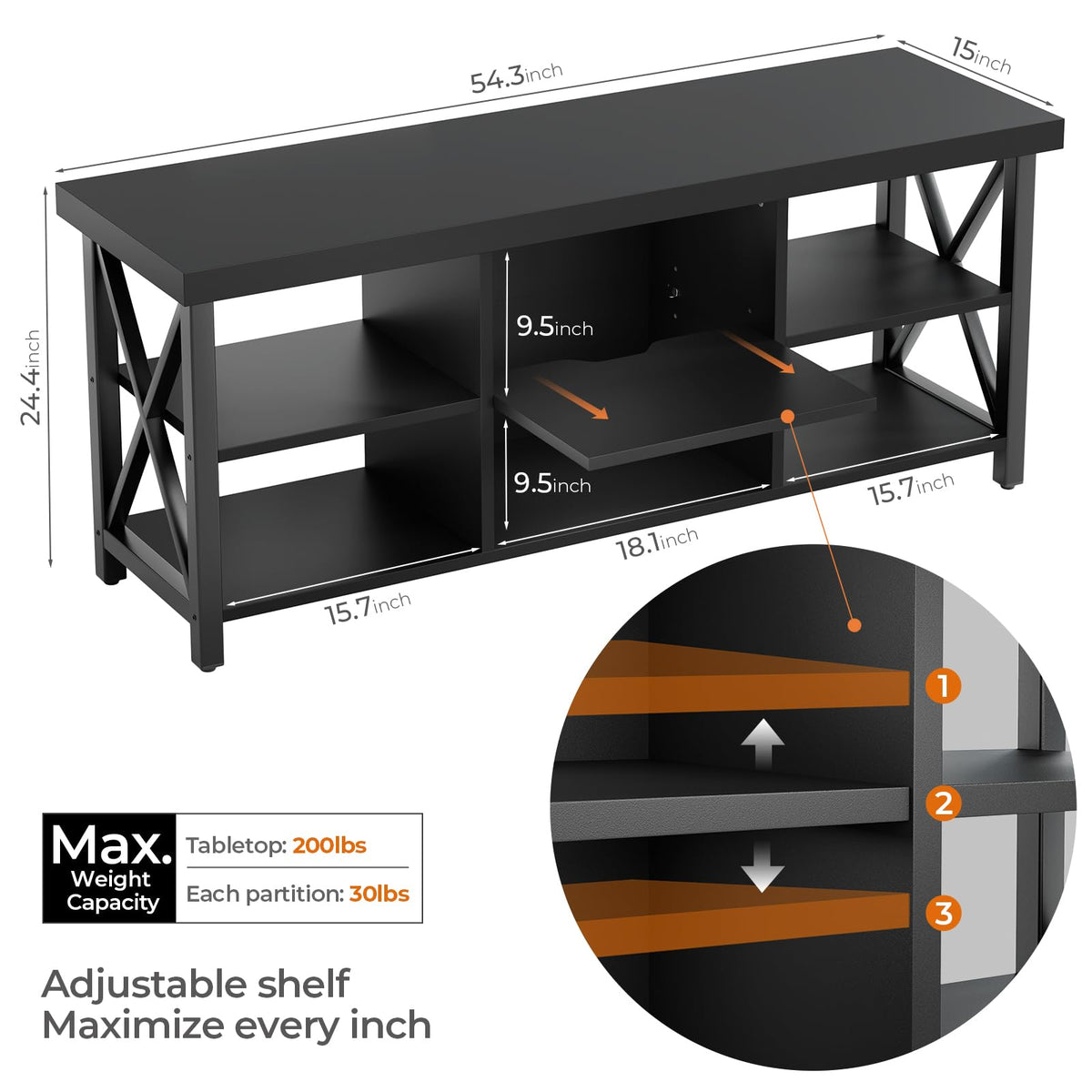 TV Stand for 65 in TV Z15499