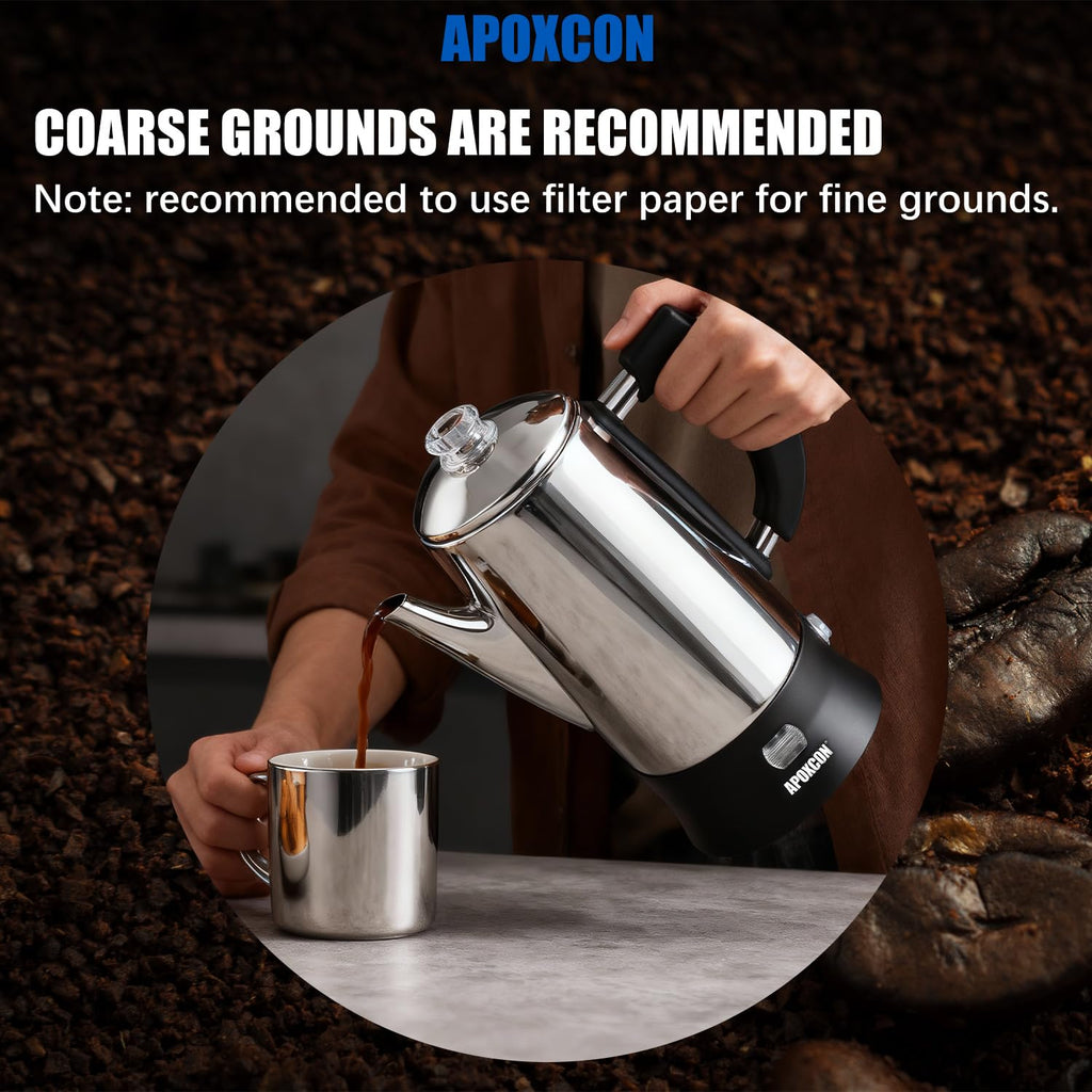 12 Cup Stainless Steel Electric Coffee Percolator L644858
