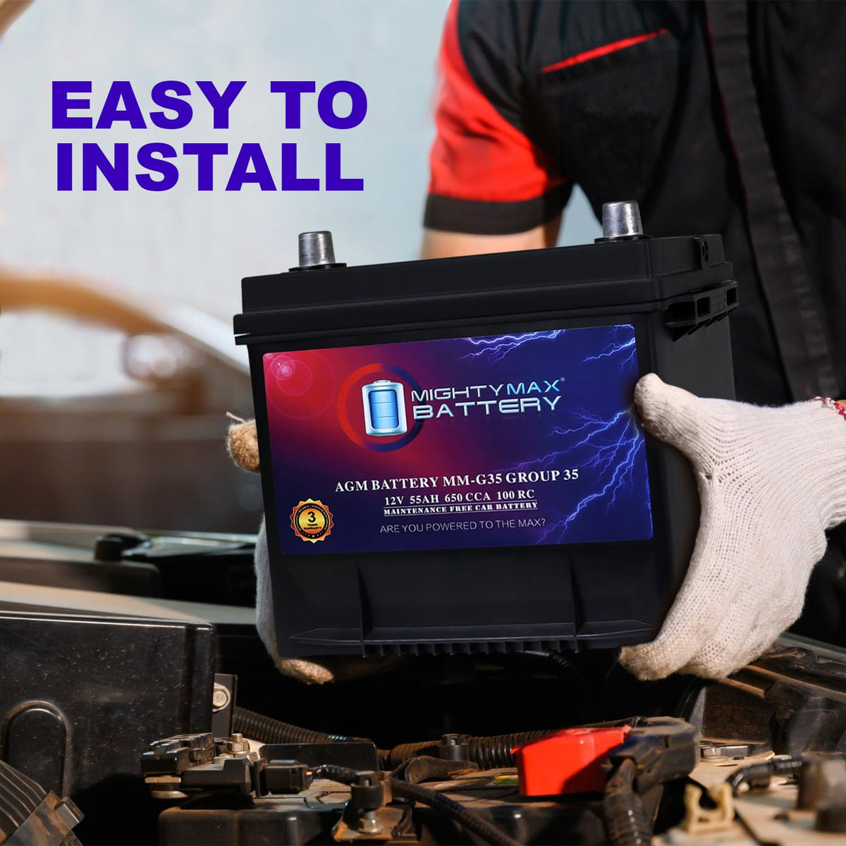 12V 55Ah AGM Replacement Battery D937