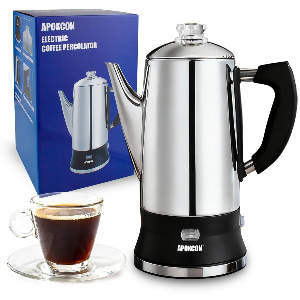 12 Cup Stainless Steel Electric Coffee Percolator L644858