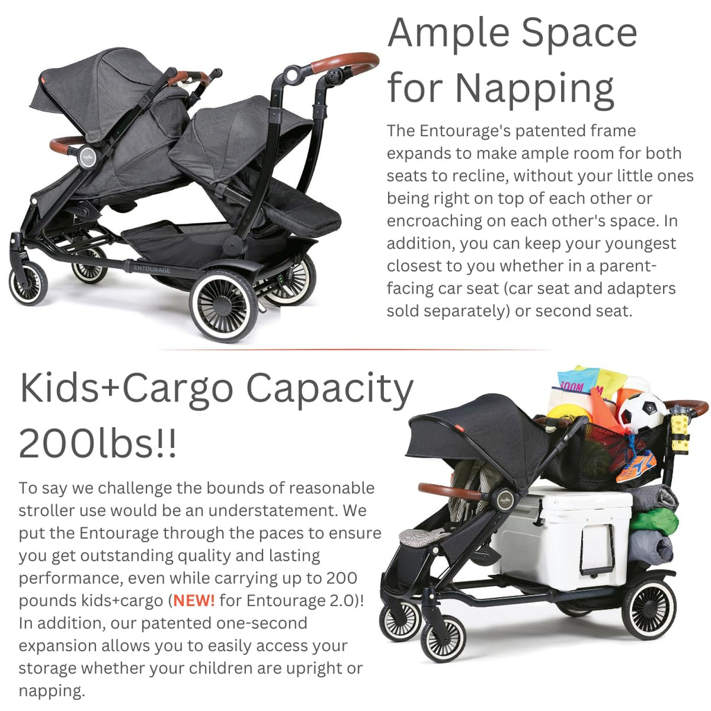 Black Double Stroller D133