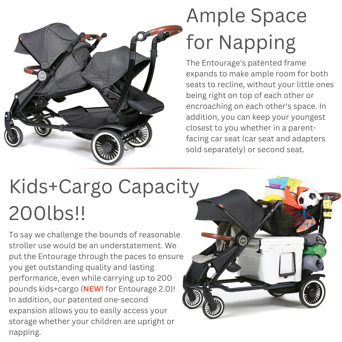 Black Double Stroller D133
