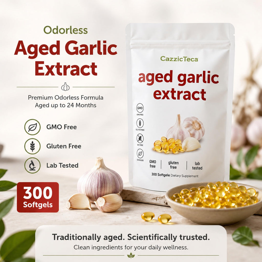 Odorless Organic Garlic Extract 7500mg 300 Softgels A670469