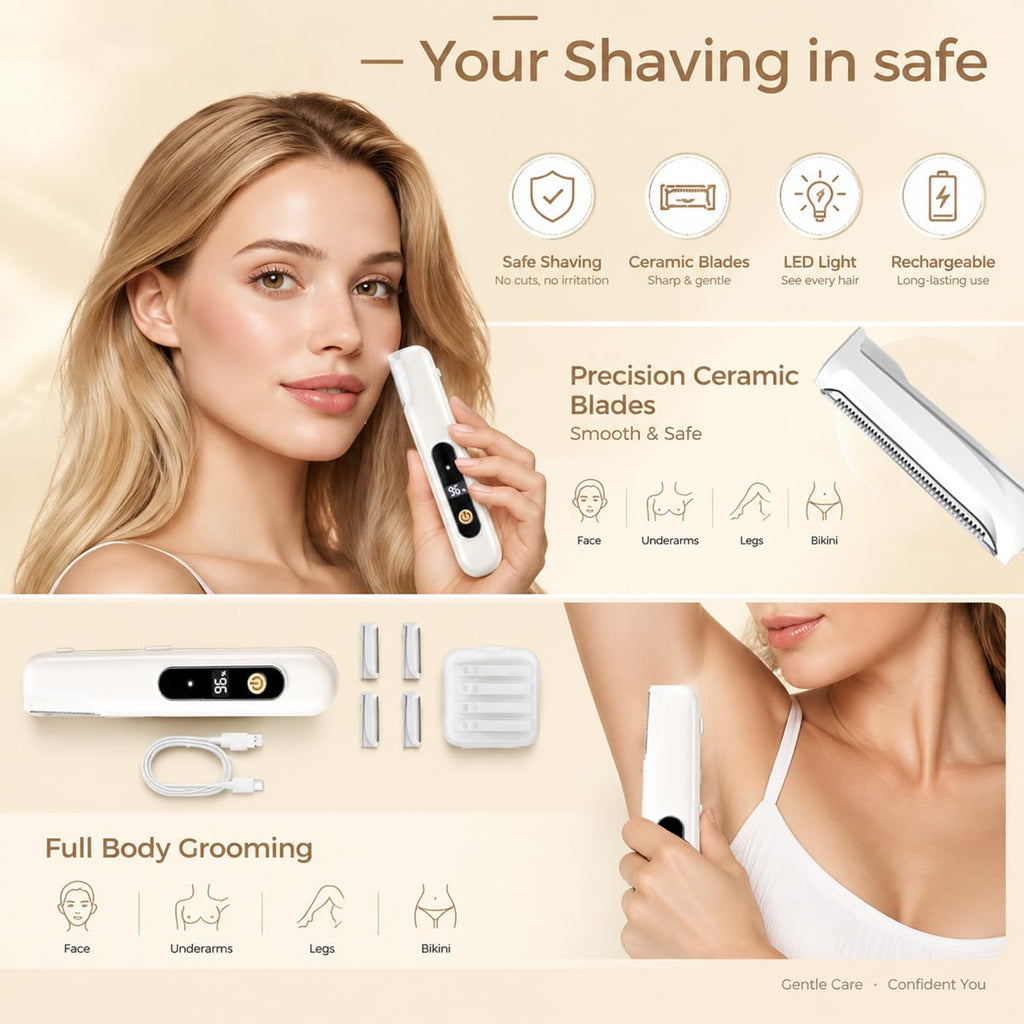 Sonic Dermaplane Razor with 5 Refill Blades T658014