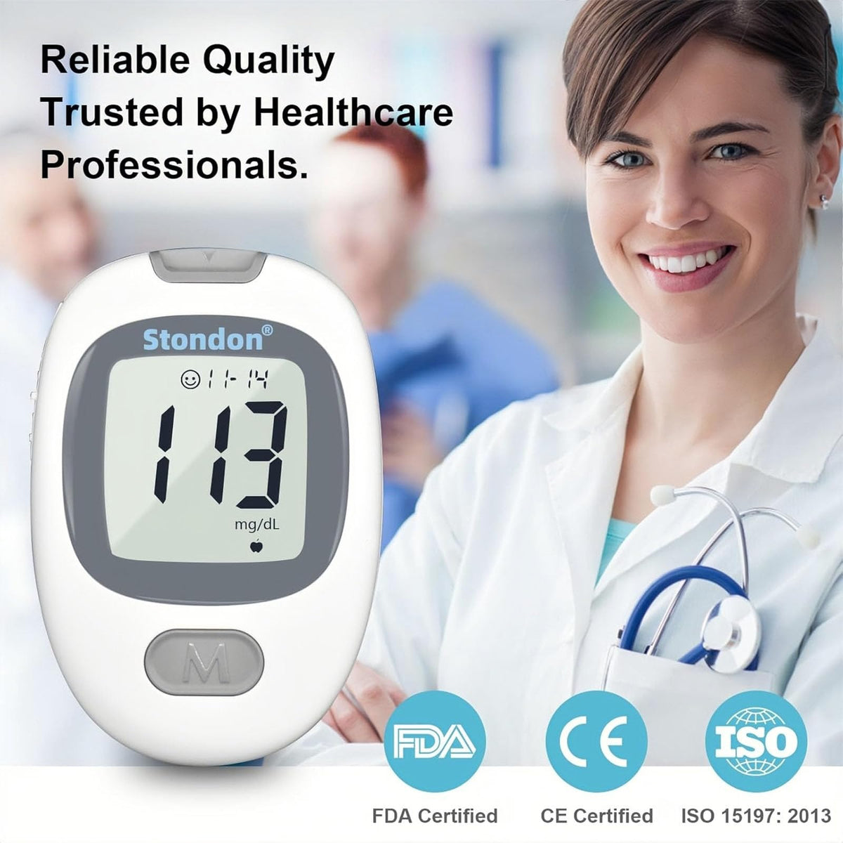Blood Glucose Monitor Kit, 50 Strips & Lancets T27118