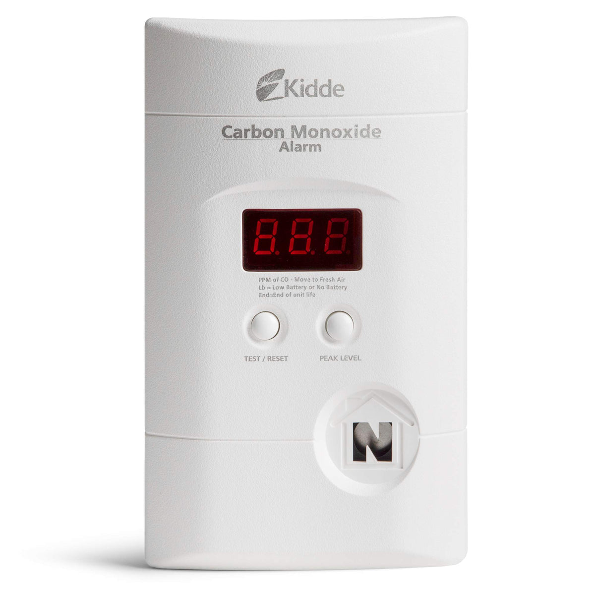 Carbon Monoxide Detector, Plug-In with Digital Display G925