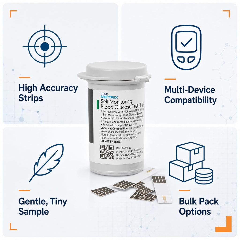 Blood Glucose Test Strips, 1200 Strips T7622