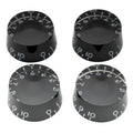Black 4Pcs Guitar Knobs F704