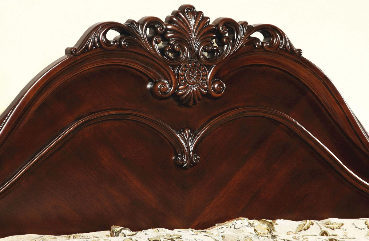 Cherry Wood Low Post Bed California King O607