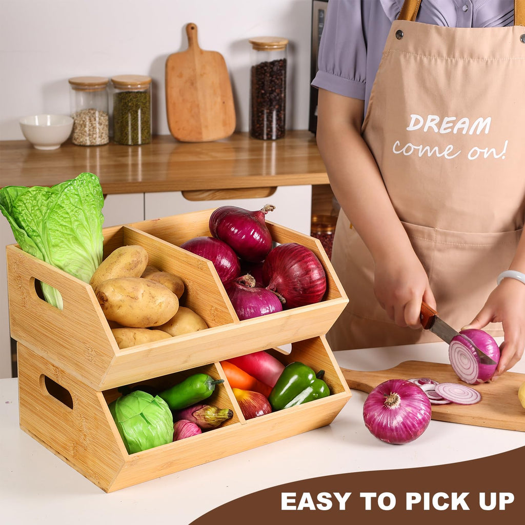 2 Set Bamboo Storage Bins A61556