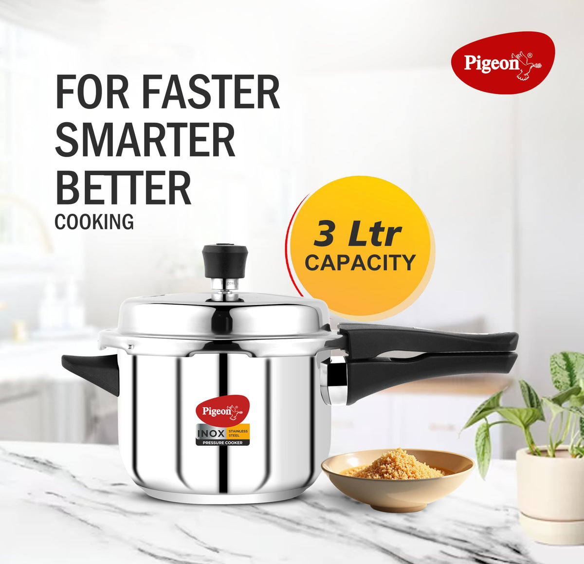3 Quart Stainless Steel Pressure Cooker U4019