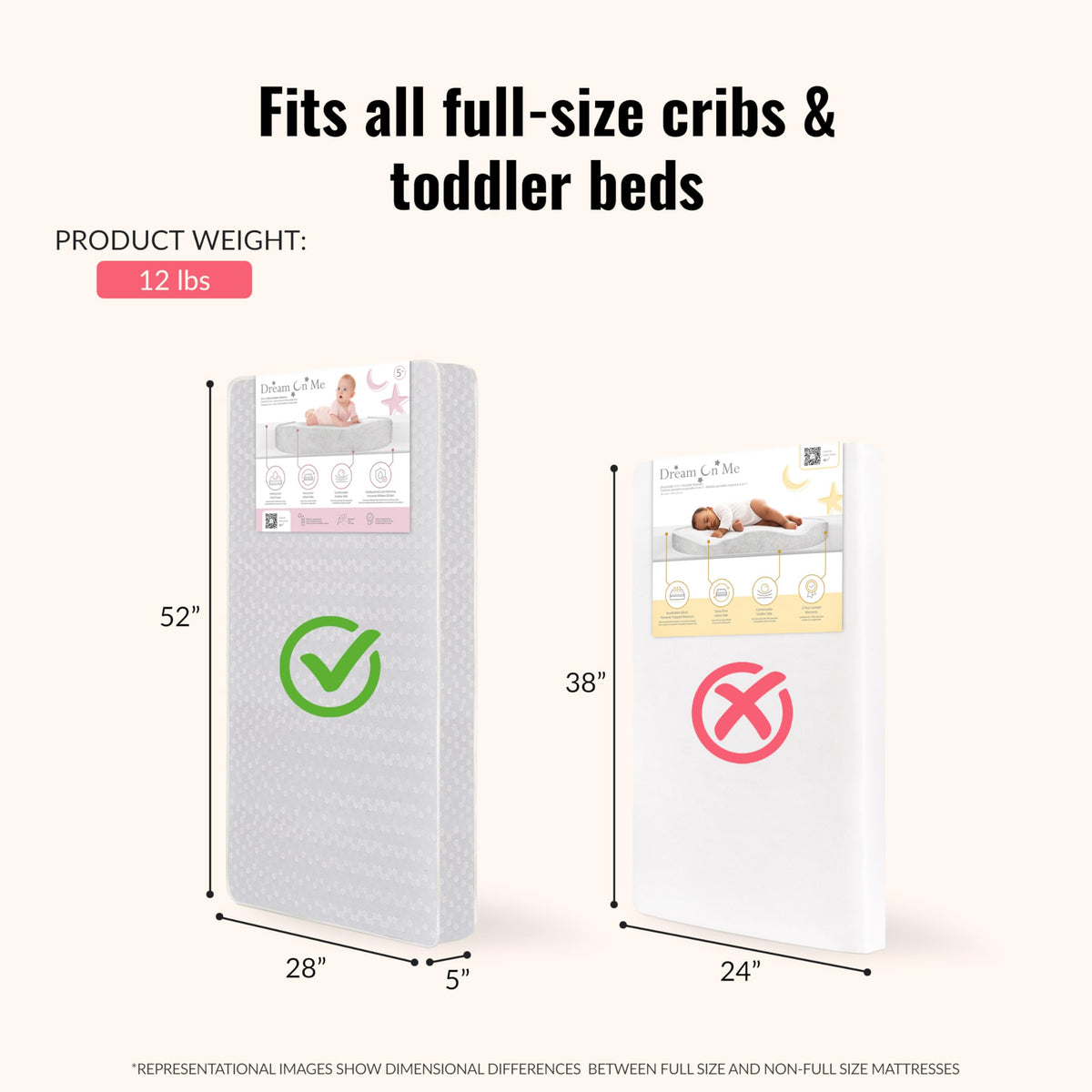 2-in-1 Baby Crib Mattress S944161