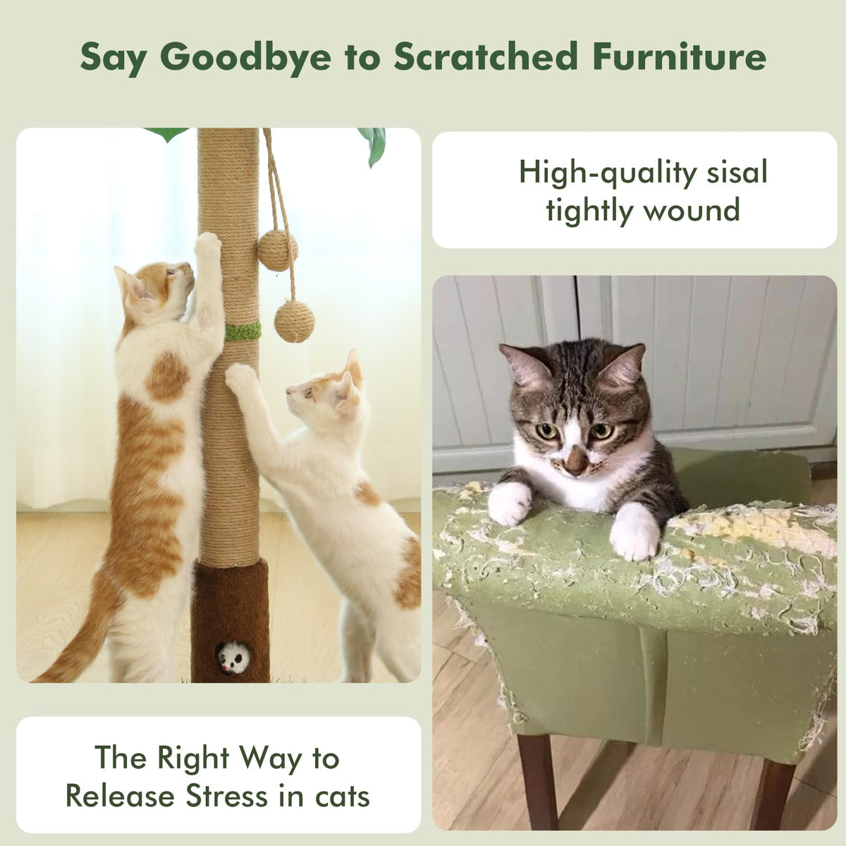 Tall Cat Scratching Post E901