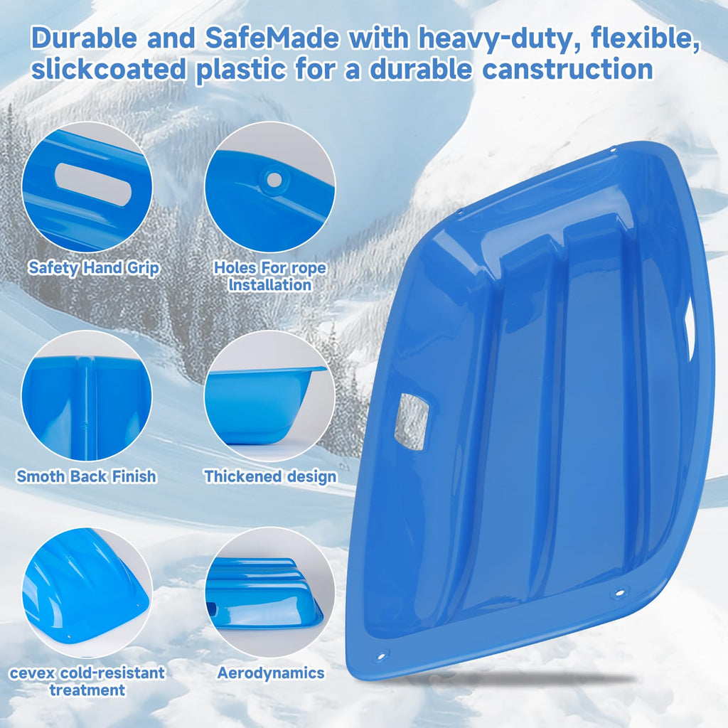 35 inch Plastic Snow Sled with Leash E467189