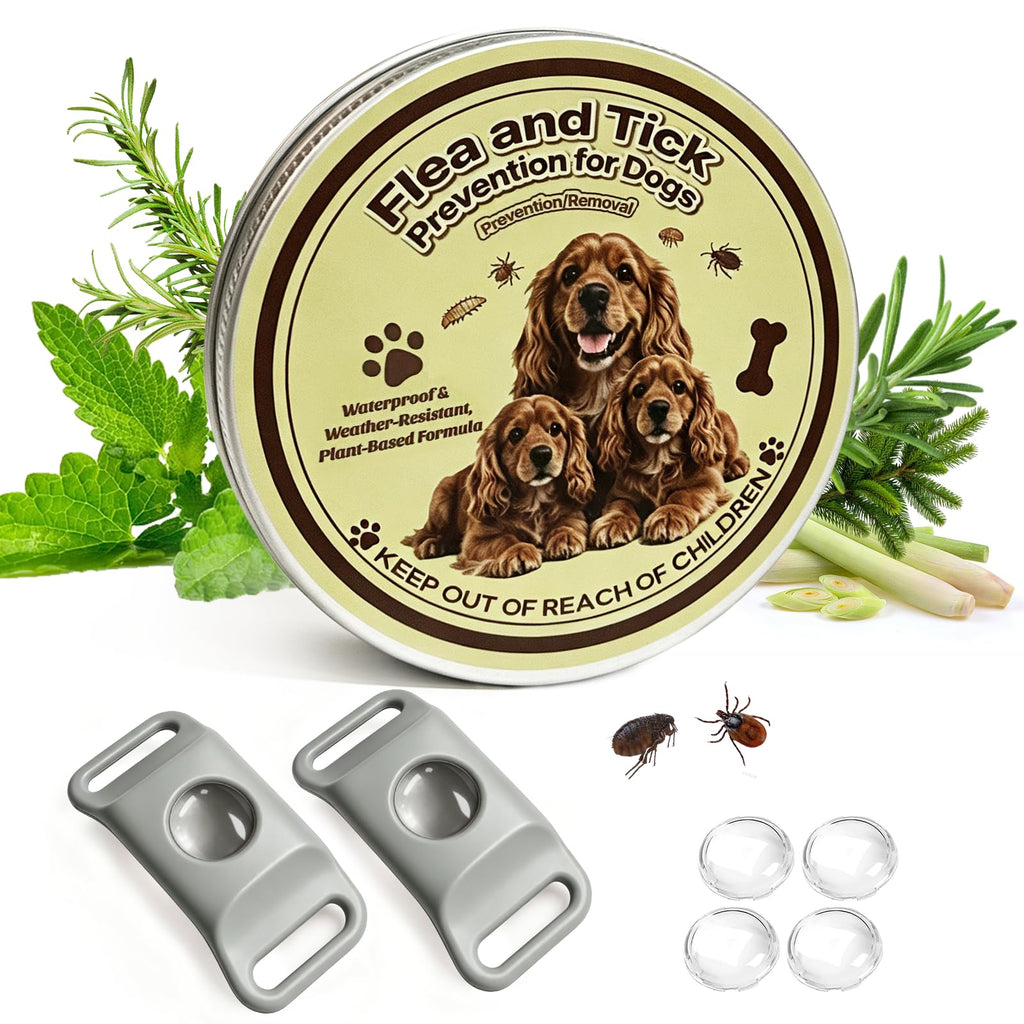 Flea and Tick Pendant for Dogs with 2 Silicone Buckles 4 Refills L807764