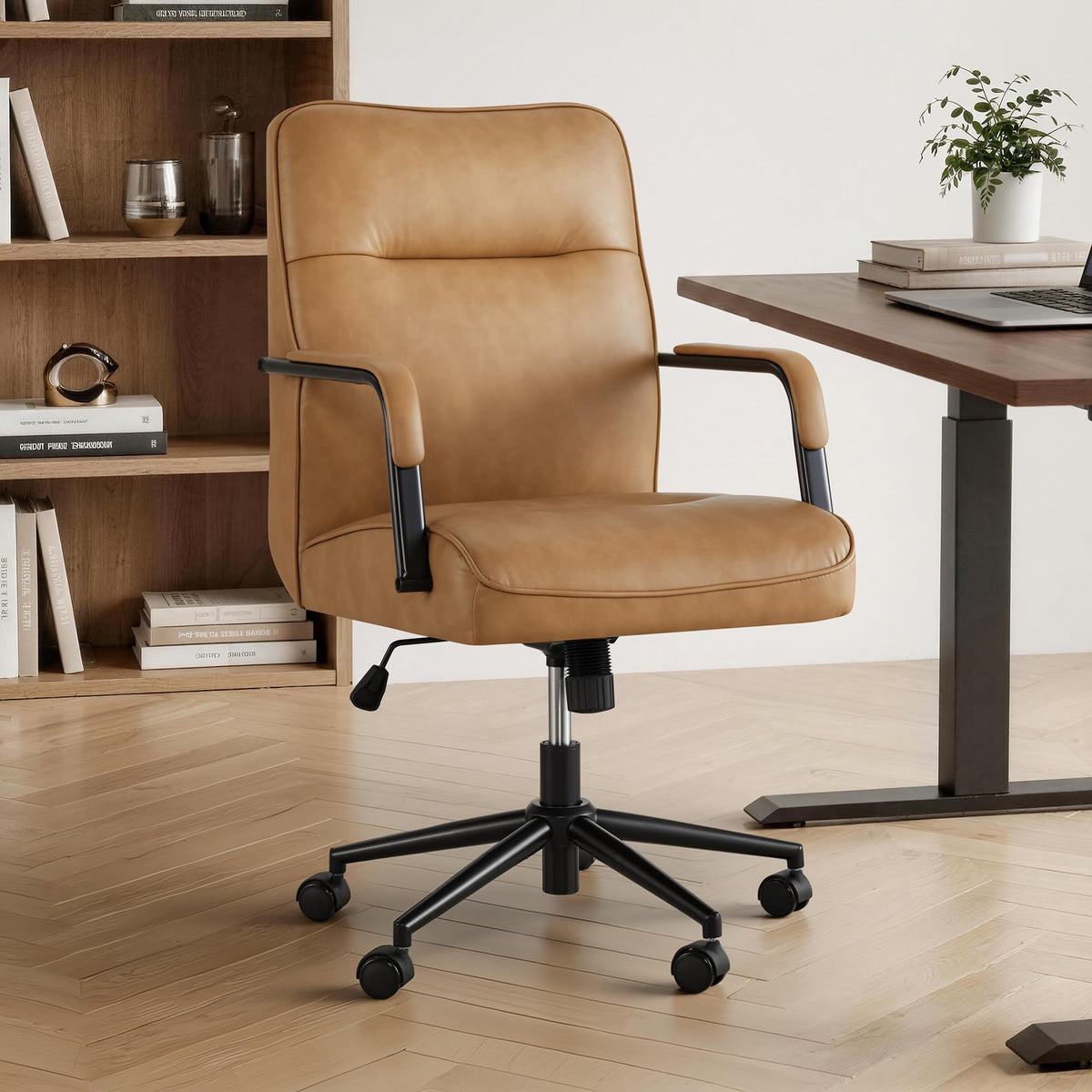 Ergonomic Faux Leather Office Chair with Lumbar Support N823546