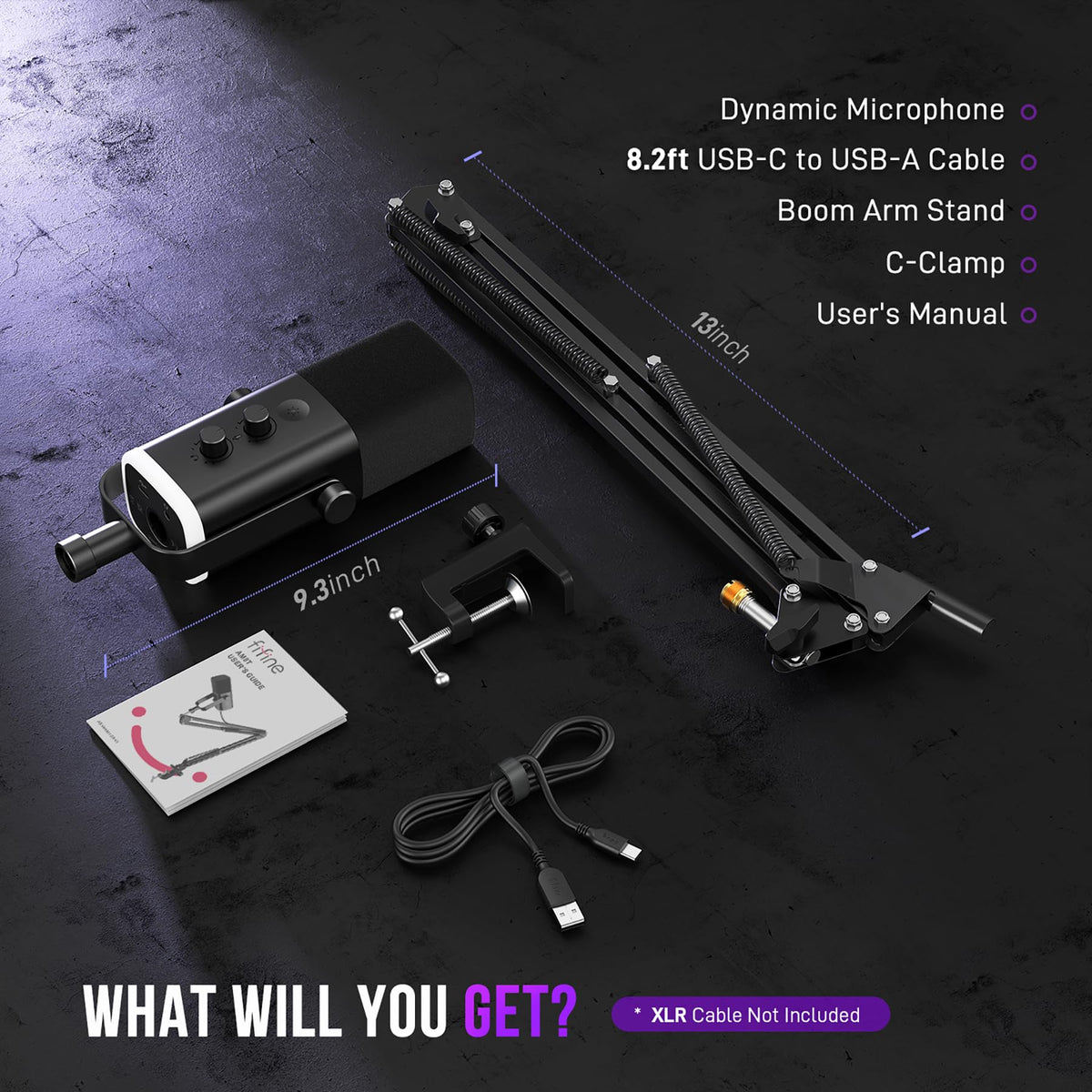 Dynamic XLR/USB Gaming Microphone Set J368612